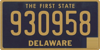 DE license plate 930958