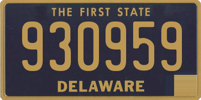 DE license plate 930959