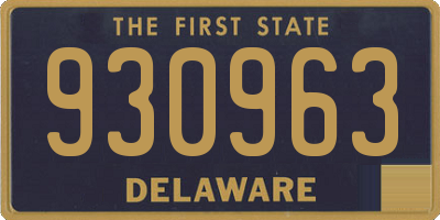 DE license plate 930963