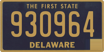 DE license plate 930964