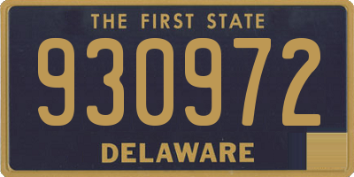 DE license plate 930972