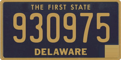 DE license plate 930975