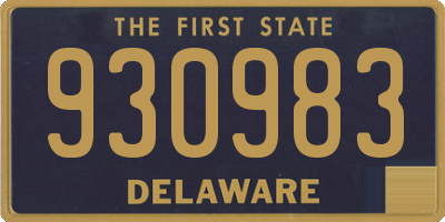 DE license plate 930983