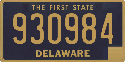DE license plate 930984