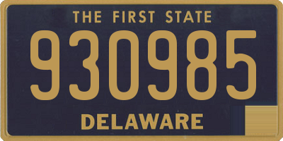 DE license plate 930985