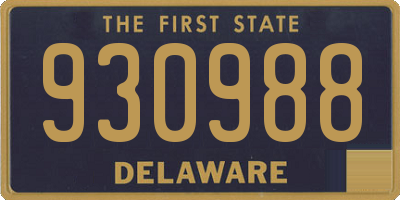 DE license plate 930988