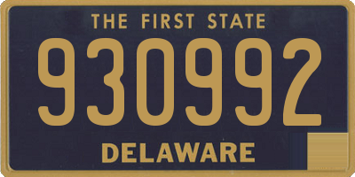 DE license plate 930992