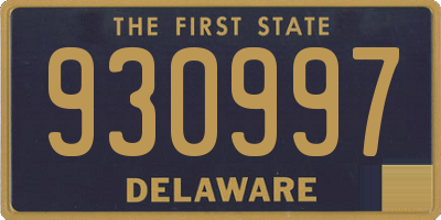 DE license plate 930997