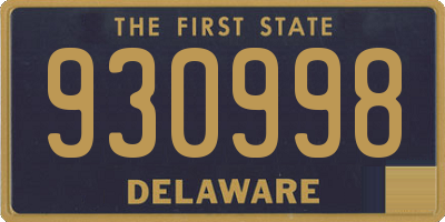 DE license plate 930998