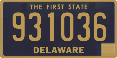 DE license plate 931036