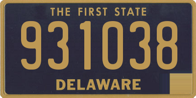 DE license plate 931038