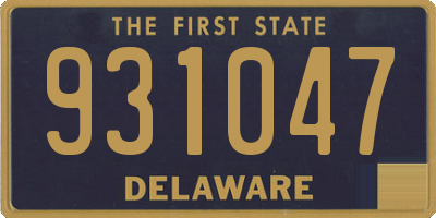 DE license plate 931047