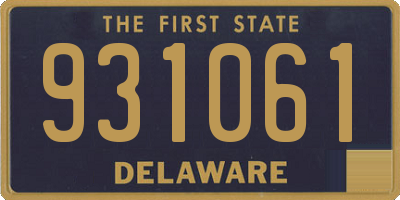 DE license plate 931061