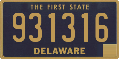DE license plate 931316