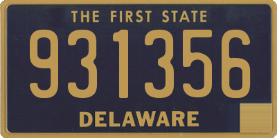 DE license plate 931356