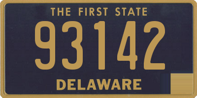 DE license plate 93142