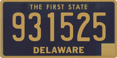 DE license plate 931525