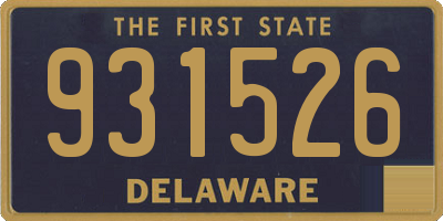 DE license plate 931526