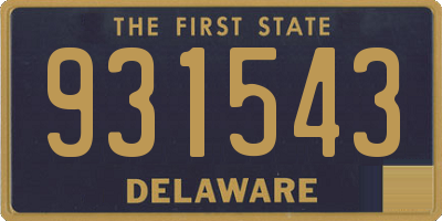 DE license plate 931543