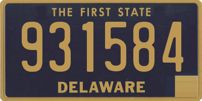 DE license plate 931584