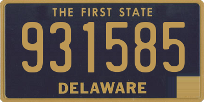 DE license plate 931585