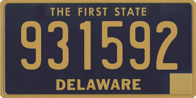 DE license plate 931592