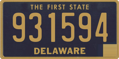 DE license plate 931594