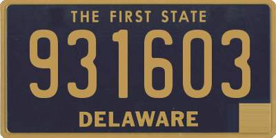 DE license plate 931603