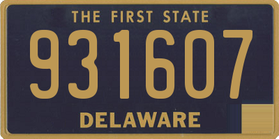 DE license plate 931607