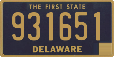 DE license plate 931651