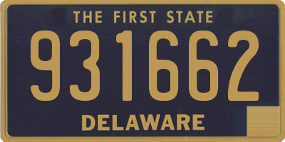 DE license plate 931662