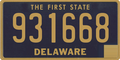 DE license plate 931668