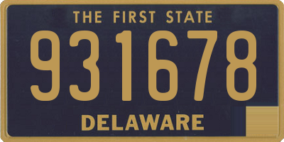 DE license plate 931678