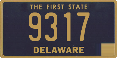 DE license plate 9317