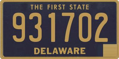 DE license plate 931702