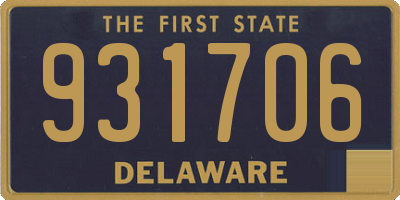 DE license plate 931706