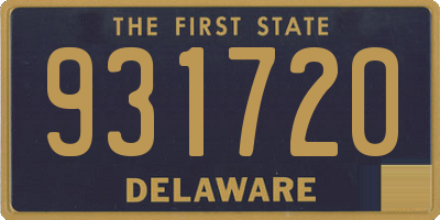 DE license plate 931720