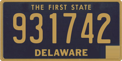DE license plate 931742