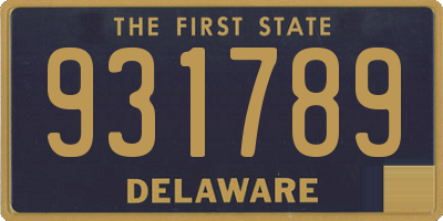 DE license plate 931789