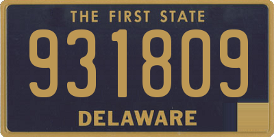 DE license plate 931809