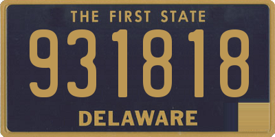 DE license plate 931818