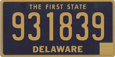DE license plate 931839