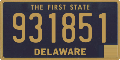 DE license plate 931851