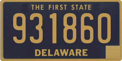 DE license plate 931860