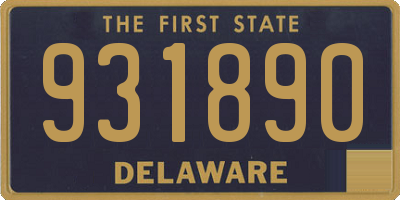 DE license plate 931890
