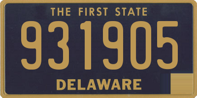 DE license plate 931905
