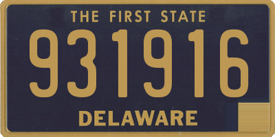DE license plate 931916