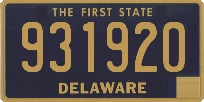 DE license plate 931920