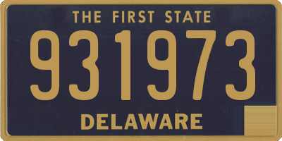 DE license plate 931973