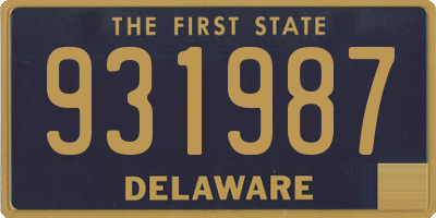 DE license plate 931987
